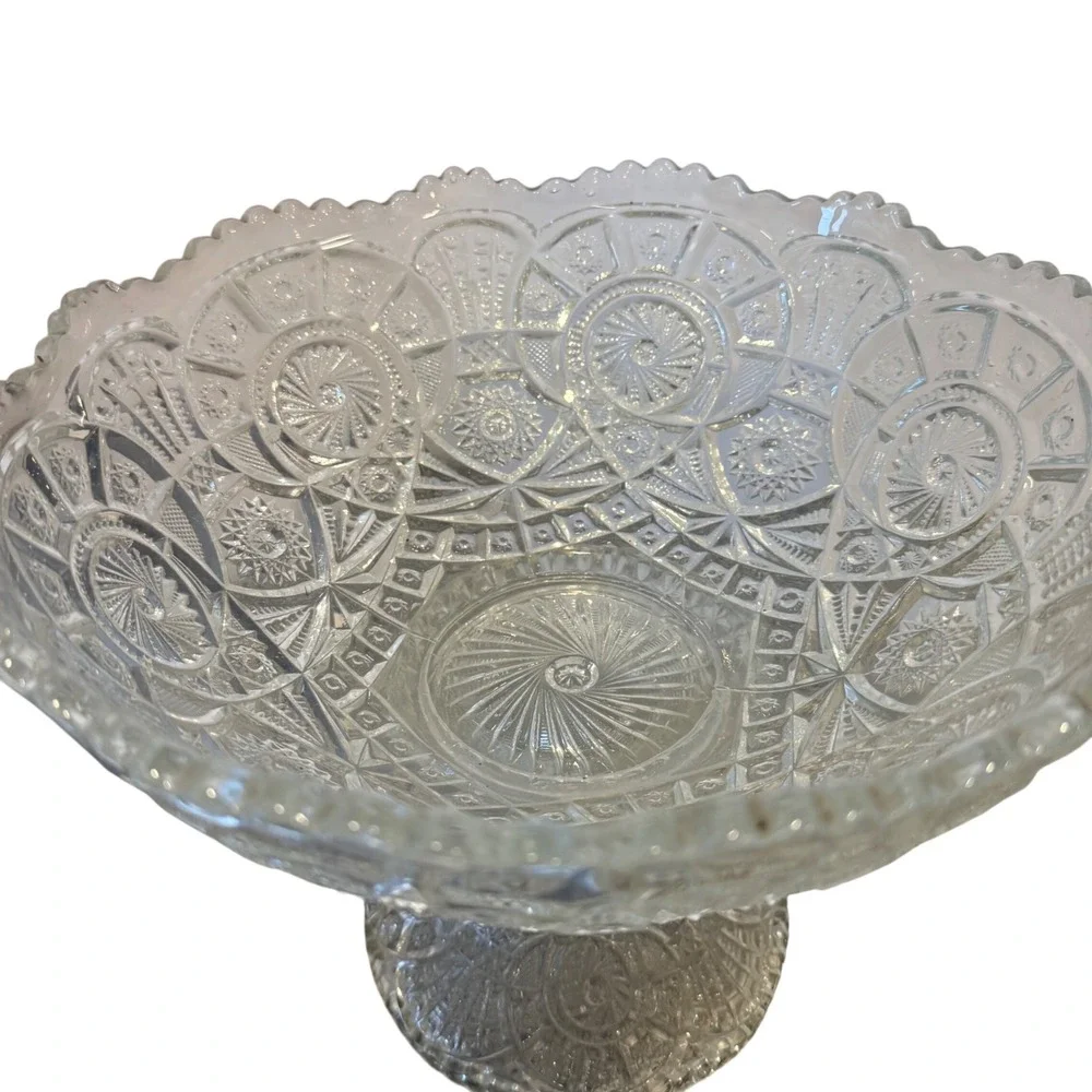 Vintage imperial glass Broken Arches Punch Bowl Set with 12 cups